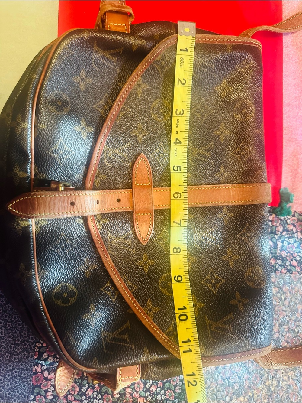 Louis Vuitton Saumur Monogram Crossbody in Dark Brown and Tan - Picture 16 of 16
